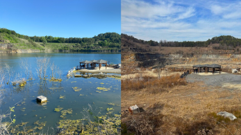 Before and after dewatering in Kings Mountain