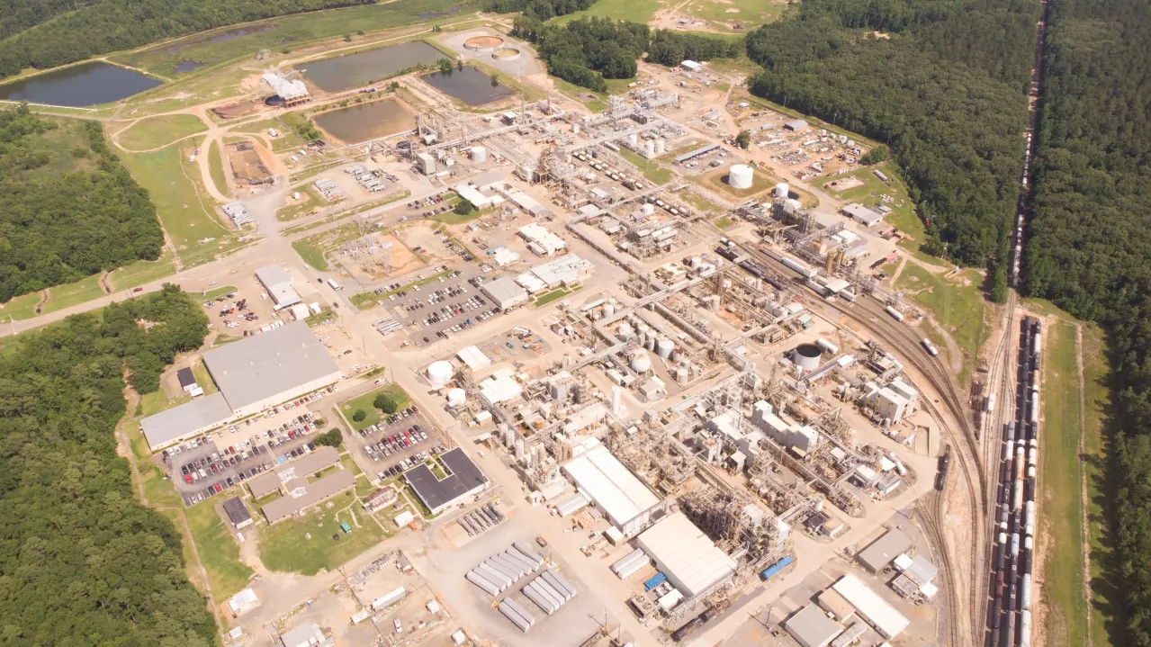 Aerial view of Magnolia's plant campus.