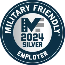An Image of the Albemarle Military Friendly Silver Employer Badge for 2024