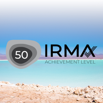 IRMA 50 achievement graphic on photo of Salar