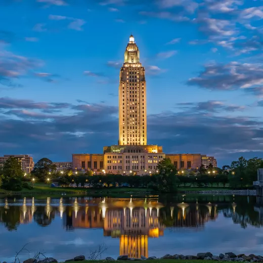 Warm spring day in Baton Rouge, Louisianna.